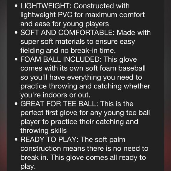 Franklin Sport RTB tee ball glove - Picture 6 of 8